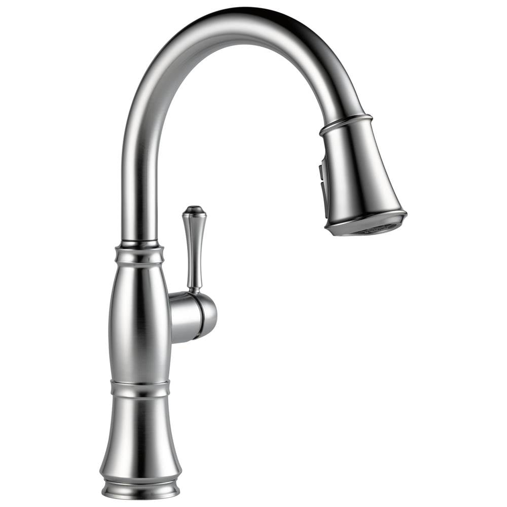 Delta Faucet - CassidyE Single Handle Pulldown Kitchen Faucet - LumicoatÂ® Arctic Stainless