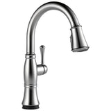 Delta Faucet - CassidyE Single Handle Pull-Down Kitchen Faucet with Touch<sub>2</sub>O and ShieldSpray Technologies - LumicoatÂ® Arctic Stainless