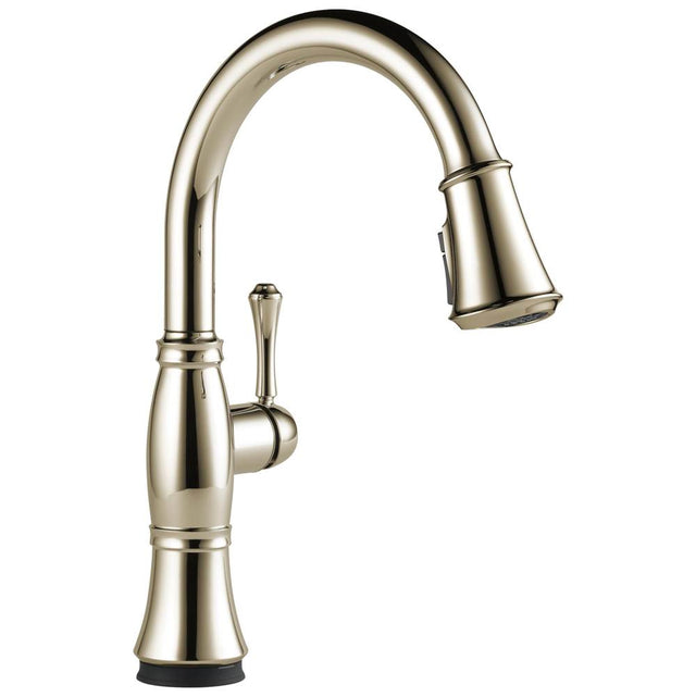 Delta Faucet - CassidyE Touch2O Technology Kitchen Faucet with Touchless Technology - LumicoatÂ® Polished Nickel