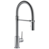 Delta Faucet - Trinsic Single-Handle Pull-Down Spring Kitchen Faucet - Arctic Stainless