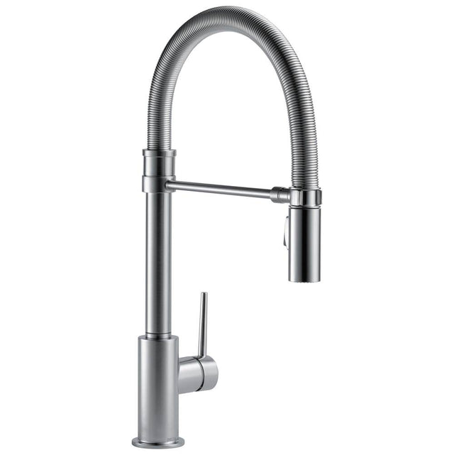 Delta Faucet - Trinsic Single-Handle Pull-Down Spring Kitchen Faucet - Arctic Stainless