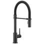 Delta Faucet - Trinsic Single-Handle Pull-Down Spring Kitchen Faucet - Matte Black