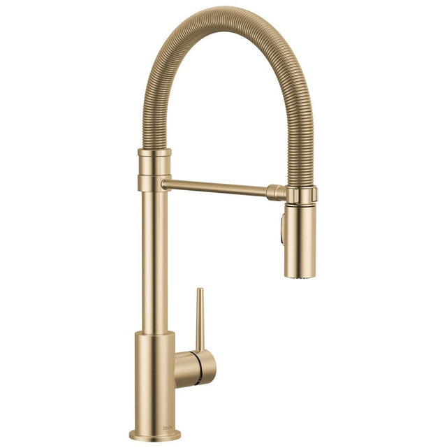 Delta Faucet - Trinsic Single-Handle Pull-Down Spring Kitchen Faucet - Champagne Bronze