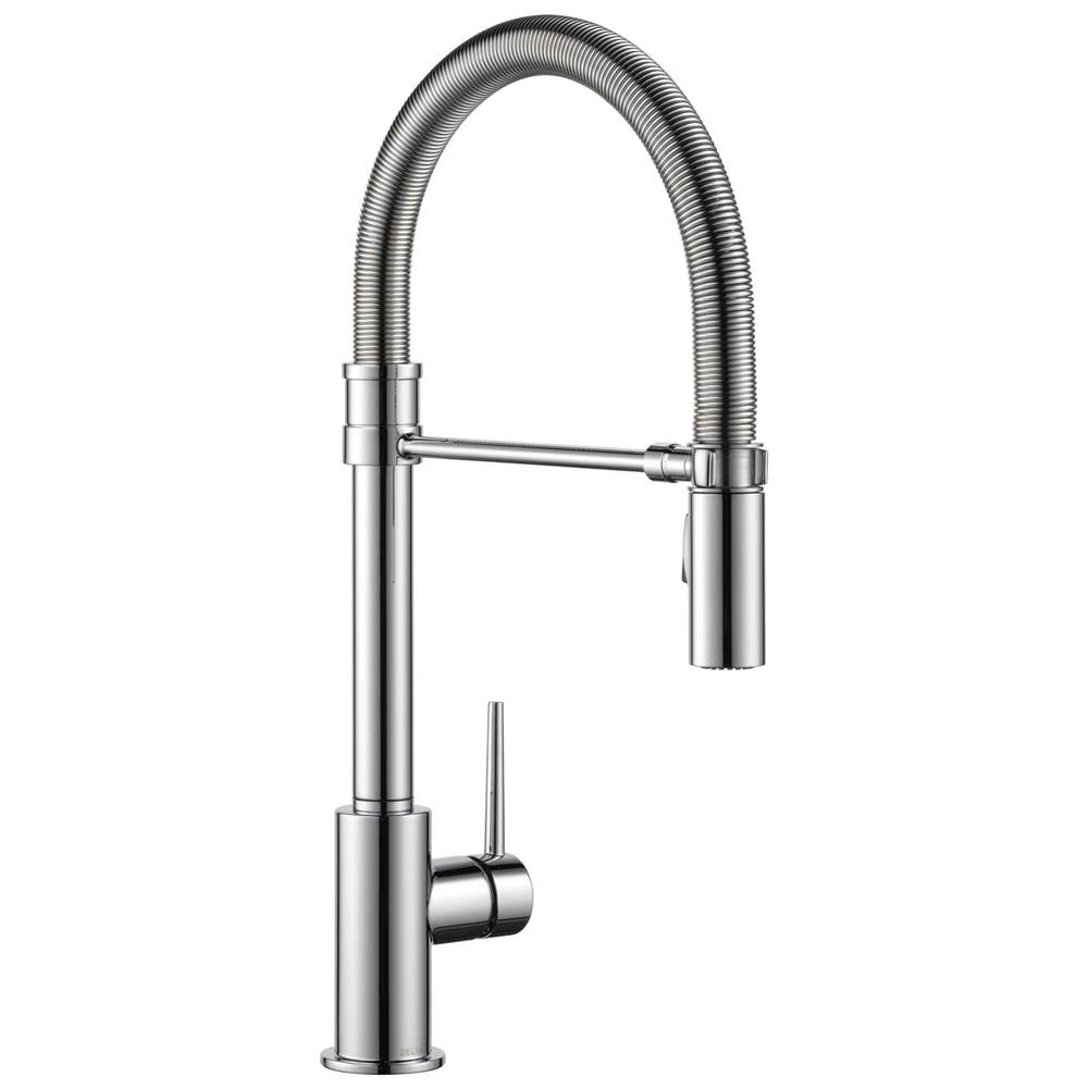Delta Faucet - Trinsic Single-Handle Pull-Down Spring Kitchen Faucet - Chrome