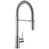 Delta Faucet - Trinsic Single-Handle Pull-Down Spring Kitchen Faucet - Chrome