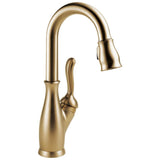 Delta Faucet - Leland Single Handle Pull-Down Bar/Prep Faucet - Champagne Bronze