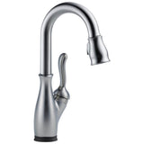 Delta Faucet - Leland Single Handle Pull-Down Bar / Prep Faucet with Touch<sub>2</sub>O Technology - Arctic Stainless