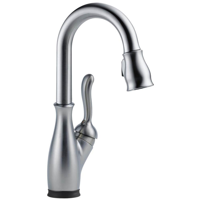 Delta Faucet - Leland Single Handle Pull-Down Bar / Prep Faucet with Touch<sub>2</sub>O Technology - Arctic Stainless