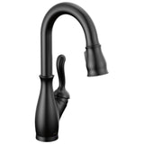 Delta Faucet - Leland Single Handle Pull-Down Bar / Prep Faucet With Touch2O Technology - Matte Black