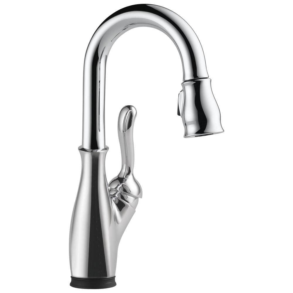Delta Faucet - Leland Single Handle Pull-Down Bar / Prep Faucet with Touch<sub>2</sub>O Technology - Chrome
