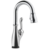 Delta Faucet - Leland Single Handle Pull-Down Bar / Prep Faucet with Touch<sub>2</sub>O Technology - Chrome