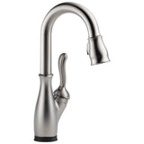 Delta Faucet - Leland Single Handle Pull-Down Bar / Prep Faucet with Touch<sub>2</sub>O Technology - Spotshield Stainless
