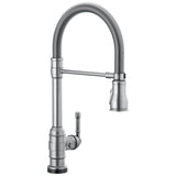 Delta Faucet - BroderickE Single-Handle Pull-Down Spring Kitchen Faucet with Touch<sub>2</sub>O Technology - Arctic Stainless