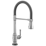 Delta Faucet - BroderickE Single-Handle Pull-Down Spring Kitchen Faucet with Touch<sub>2</sub>O Technology - Chrome