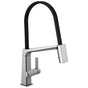Delta Faucet - PivotalE Single Handle Exposed Hose Kitchen Faucet - Arctic Stainless