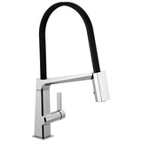 Delta Faucet - PivotalE Single Handle Exposed Hose Kitchen Faucet - Chrome