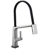 Delta Faucet - PivotalE Single Handle Exposed Hose Kitchen Faucet with Touch2O Technology - Arctic Stainless