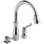 Delta Faucet - Leland Single Handle Pull-Down Kitchen Faucet with Soap Dispenser - Chrome