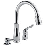 Leland Single Handle Pull-Down Kitchen Faucet with Soap Dispenser
