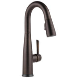 Delta Faucet - Essa Single Handle Pull-Down Bar / Prep Faucet with Touch<sub>2</sub>O Technology - Venetian Bronze