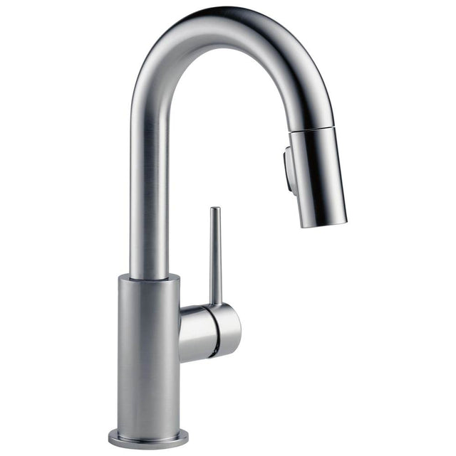 Delta Faucet - Trinsic Single Handle Pull-Down Bar / Prep Faucet - Arctic Stainless