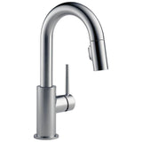 Delta Faucet - Trinsic Single Handle Pull-Down Bar/Prep Kitchen Limited Swivel - Arctic Stainless