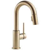 Delta Faucet - Trinsic Single Handle Pull-Down Bar / Prep Faucet - Champagne Bronze
