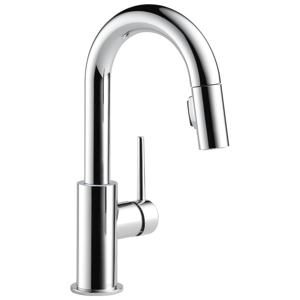 Delta Faucet - Trinsic Single Handle Pull-Down Bar/Prep Kitchen Limited Swivel - Chrome
