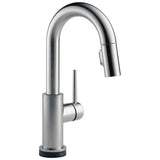 Delta Faucet - Trinsic Single Handle Pull-Down Bar / Prep Faucet with Touch<sub>2</sub>O Technology - Arctic Stainless
