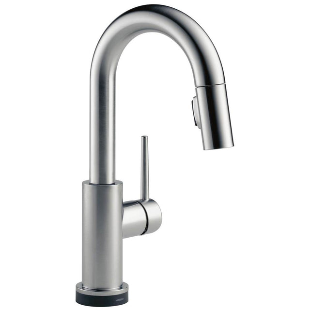 Delta Faucet - Trinsic Single Handle Pull-Down Bar / Prep Faucet with Touch<sub>2</sub>O Technology - Arctic Stainless