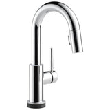 Delta Faucet - Trinsic Single Handle Pull-Down Bar / Prep Faucet with Touch<sub>2</sub>O Technology - Chrome