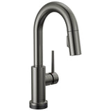 Delta Faucet - Trinsic Touch2O Bar / Prep Faucet with Touchless Technology - Black Stainless
