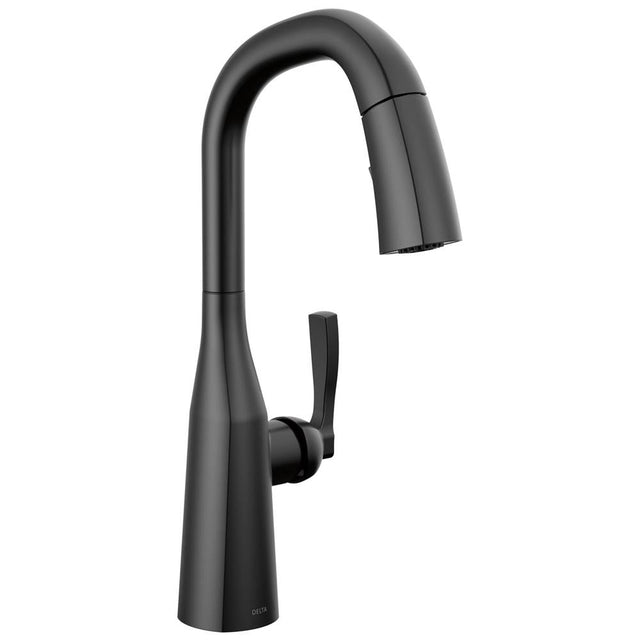 Delta Faucet - Stryke Single Handle Pull-Down Bar/Prep Faucet - Matte Black
