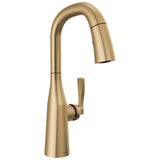 Delta Faucet - Stryke Single Handle Pull-Down Bar/Prep Faucet - LumicoatÂ® Champagne Bronze