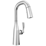 Delta Faucet - Stryke Single Handle Pull-Down Bar/Prep Faucet - LumicoatÂ® Chrome