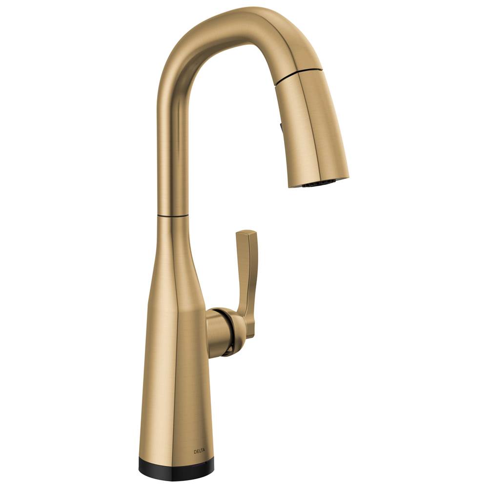 Delta Faucet - Stryke Touch2O Bar / Prep Faucet with Touchless Technology - LumicoatÂ® Champagne Bronze
