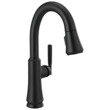 Delta Faucet - CorantoE Single Handle Pull Down Bar/Prep Faucet - Matte Black