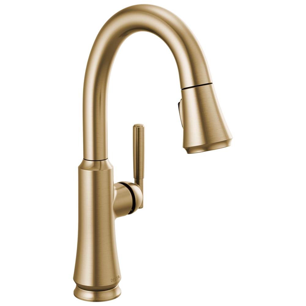 Delta Faucet - CorantoE Single Handle Pull Down Bar/Prep Faucet - Champagne Bronze