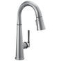 Delta Faucet - EmmelineE Single Handle Pull Down Bar/Prep Faucet - LumicoatÂ® Arctic Stainless