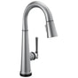 Delta Faucet - EmmelineE Single Handle Pull Down Bar/Prep Faucet with Touch2O Technology - LumicoatÂ® Arctic Stainless