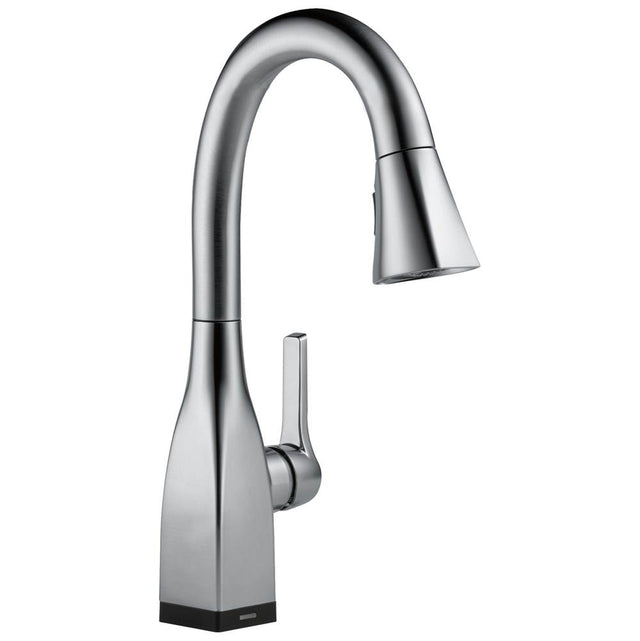Delta Faucet - Mateo Single Handle Pull-Down Bar / Prep Faucet with Touch<sub>2</sub>O Technology - Arctic Stainless
