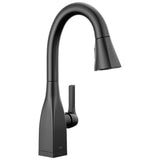 Delta Faucet - Mateo Single Handle Pull-Down Bar / Prep Faucet With Touch2O Technology - Matte Black