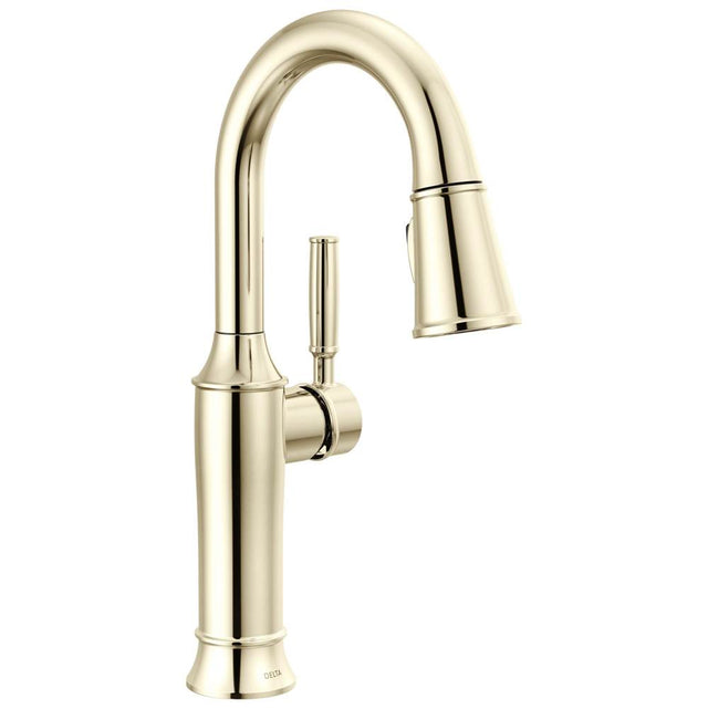 Delta Faucet - RenaldiE Single Handle Pull-Down Bar / Prep Faucet - LumicoatÂ® Polished Nickel