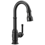 Delta Faucet - BroderickE Single Handle Pull-Down Bar/Prep Faucet - Matte Black