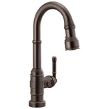 Delta Faucet - BroderickE Single Handle Pull-Down Bar/Prep Faucet with Touch2O Technology - Venetian Bronze