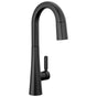 Delta Faucet - MonroviaE Single Handle Pull-Down Bar/Prep Faucet - Matte Black
