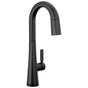 Delta Faucet - MonroviaE Single Handle Pull-Down Bar/Prep Faucet with Touch2O Technology - Matte Black