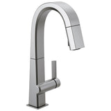 Delta Faucet - PivotalE Single Handle Pull Down Bar/Prep Faucet - Arctic Stainless