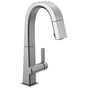 Delta Faucet - PivotalE Single Handle Pull Down Bar/Prep Faucet - Arctic Stainless