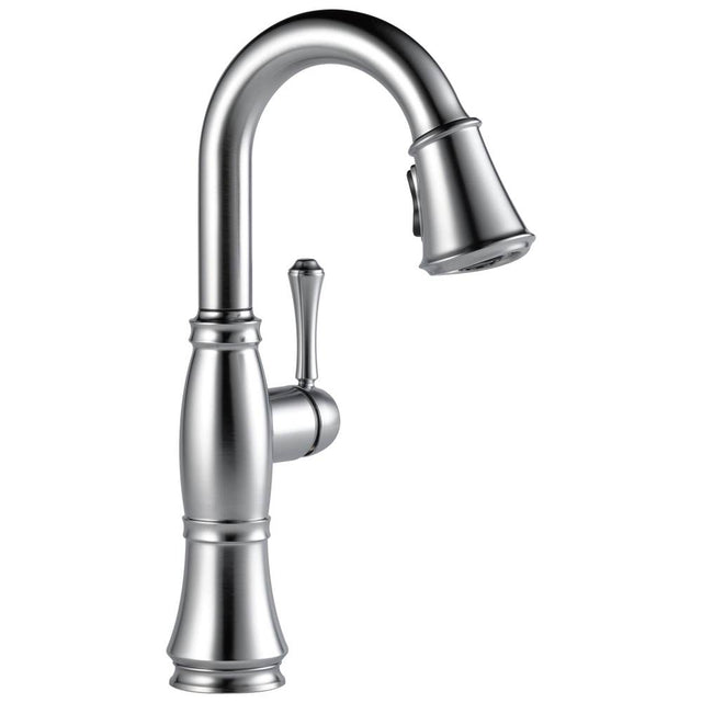 Delta Faucet - CassidyE Single Handle Pulldown Bar/Prep Faucet - LumicoatÂ® Arctic Stainless